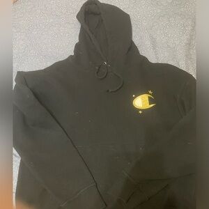 gold and black champion hoodie. MAKE OFFERS